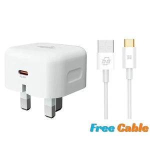 20W PD charging plug foldable plug type-C with charging cable USBA to C
