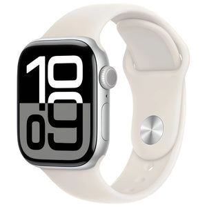 Brand new and refurbished Apple watch series 10 GPS Silver aluminium case starlight sport band