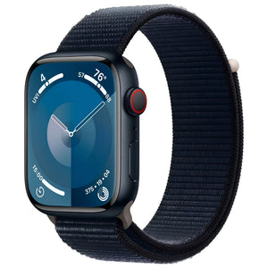 Brand New and refurbished Apple Watch series 9 Cellular black aluminium case black textile solo loop