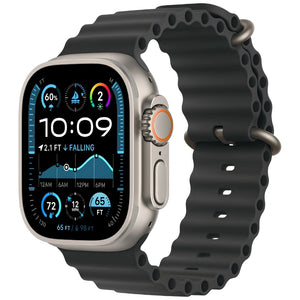 Refurbished Apple Watch Ultra 2 Natural Titanium Case Black Ocean Band