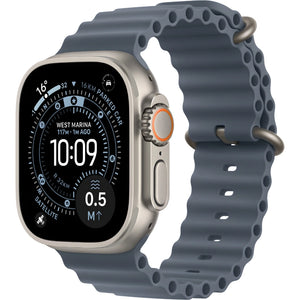 Refurbished Apple Watch Ultra 3 49MM Natural Titanium Case with Anchor Blue Ocean Band