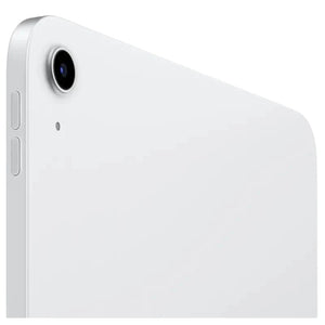 Apple iPad 10 Wi-Fi in Silver, featuring its bright yellow back and side volume buttons