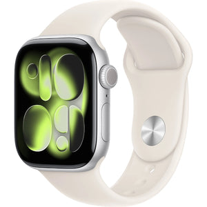 Refurbished Apple Watch Series 11 Silver Aluminium Case Starlight Sport Band
