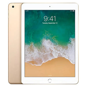 Apple iPad Pro 2nd Gen 12.9-inch wifi model in gold color showcasing its vibrant display, sleek back design, and single camera