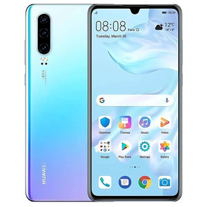 Huawei P30 Pro in Breathing Crystal, displaying its stunning front screen and elegant back with a quad-camera system