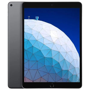 Apple iPad Air 3 wifi in Space Gray, showcasing the front display and smooth dark gray back with a rear camera