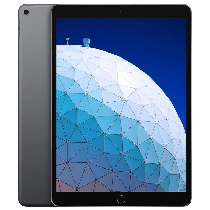 Apple iPad Air 3 wifi in Space Gray, showcasing the front display and smooth dark gray back with a rear camera