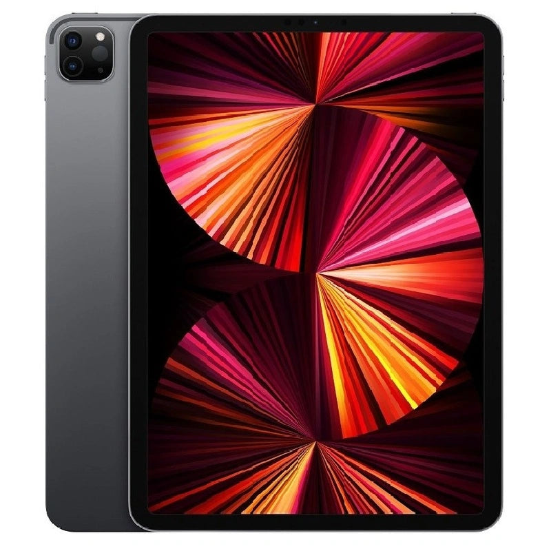 Apple iPad Pro 11-inch (3rd generation) Wi-Fi model in Space Gray, front view showing edge-to-edge display and back view with dual-camera system