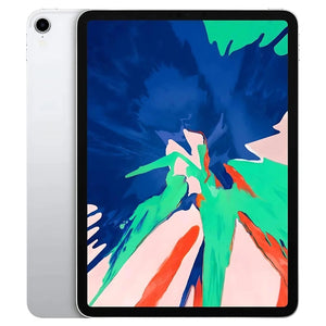 Apple iPad Pro 1st gen 11-inch Wi-Fi in Silver, showcasing the bright front display and smooth silver back with a rear camera