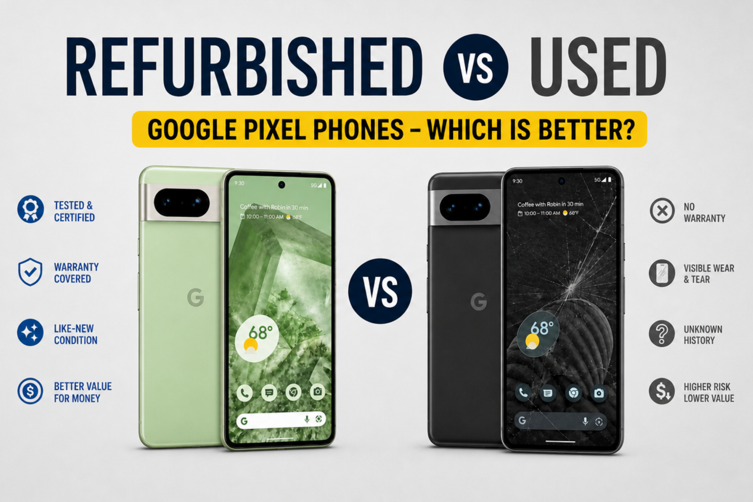 Refurbished vs Used Google Pixel Phones – Which Is Better?