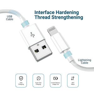 Brand New and Refurbished 15W USB-A to lightning charging cable