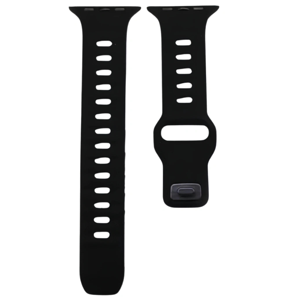 Brand New and Refurbished Apple Watch Black Silicone Strap Ultra 2/Ultra + Series 10/7/SE Silicone