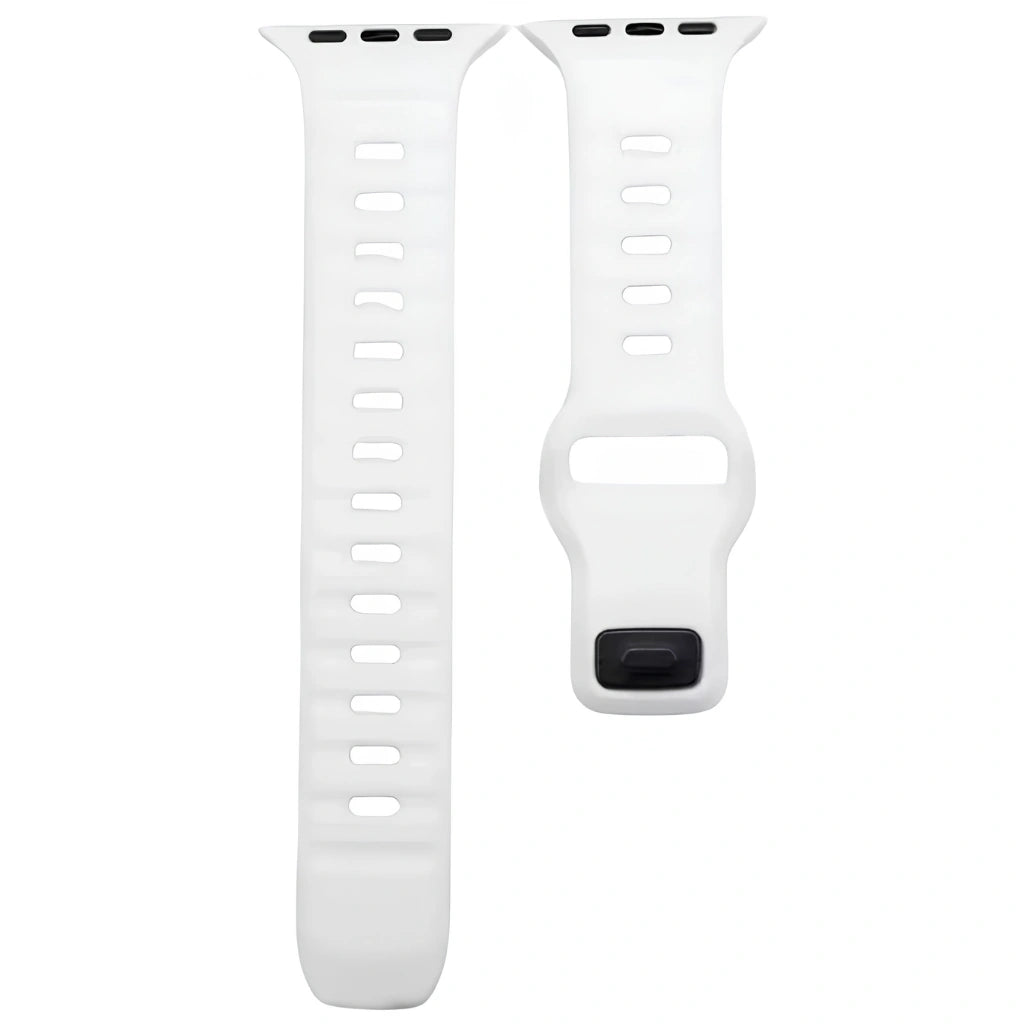 Brand New and Refurbished Apple Watch White Silicone Strap Ultra 2/Ultra + Series 10/7/SE Silicone