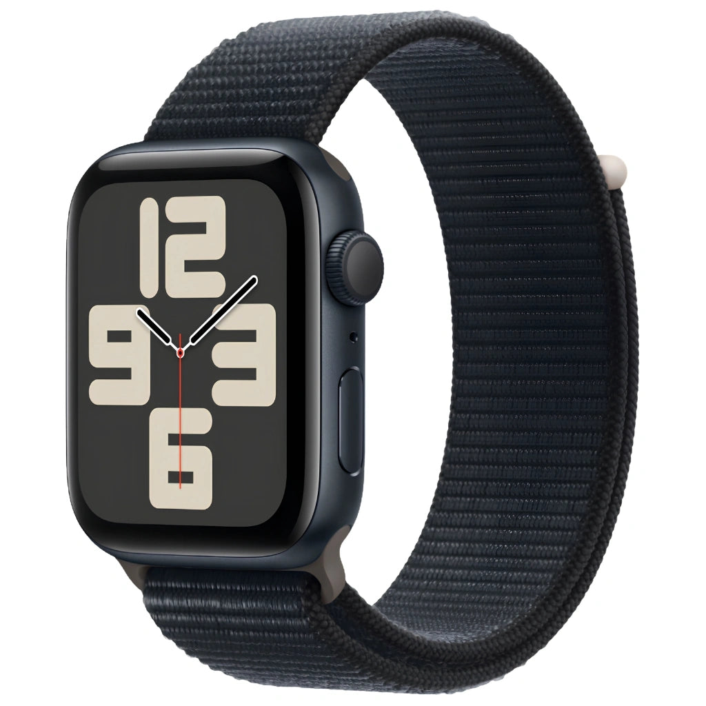 Brand New and Refurbished Apple watch se 2nd generation GPS Midnight aluminium case Black textile solo loop