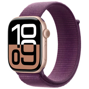Brand new and refurbished Apple watch series 10 Cellular rose gold aluminium case plum solo loop