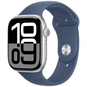 Brand new and refurbished Apple watch series 10 Cellular silver aluminium case blue sport band