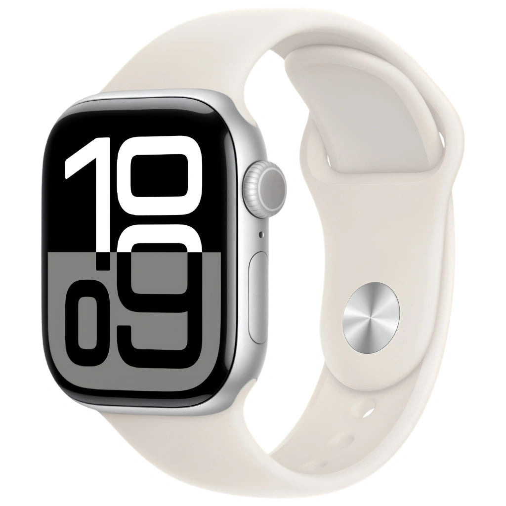 Brand new and refurbished Apple watch series 10 GPS Silver aluminium case starlight sport band