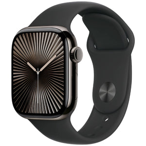 Brand new and refurbished Apple watch series 10 Cellular slate titanium case black sport band