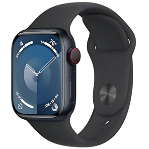 Brand New and refurbished Apple Watch series 9 Cellular black Aluminum case black sport band