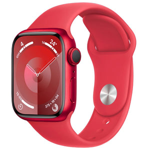 Brand New and refurbished Apple Watch series 9 GPS Red Aluminum case red sport band