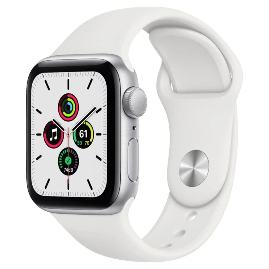 Brand New and refurbished Apple Watch series 9 GPS silver Aluminum case white sport band