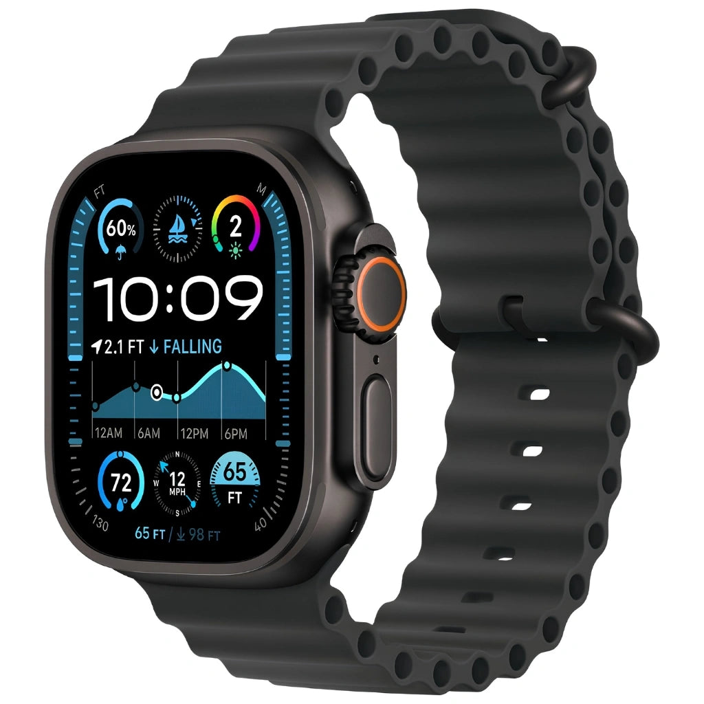 Refurbished Apple Watch Ultra 2 Black Titanium Case Black Ocean Band