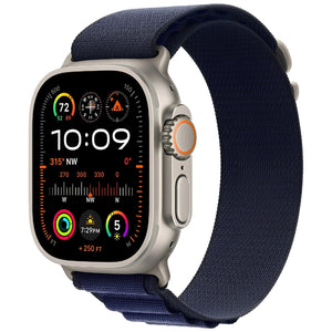 Refurbished Apple Watch Ultra 2 Natural Titanium Case Navy Alpine Loop