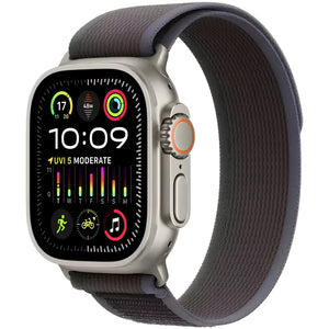 Refurbished Apple Watch Ultra 2 Natural Titanium Case Blue Black Trail Loop