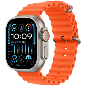 Refurbished Apple Watch Ultra 2 Natural Titanium Case Orange Ocean Band