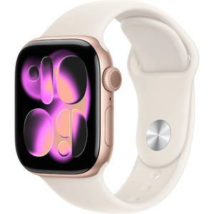 Refurbished Apple Watch Series 11 Rose Gold Aluminium Case Starlight Sport Band
