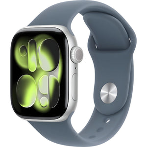 Refurbished Apple Watch Series 11 Silver  Aluminium Case Anchor Blue Sport Band