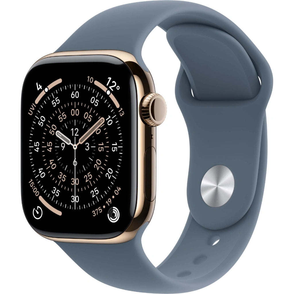 Refurbished Apple Watch Series 11 Gold Titanium Case Anchor Blue Sport Band