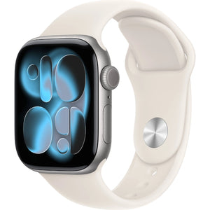 Refurbished Apple Watch Series 11 Space Grey Aluminium Case Starlight Sport Band