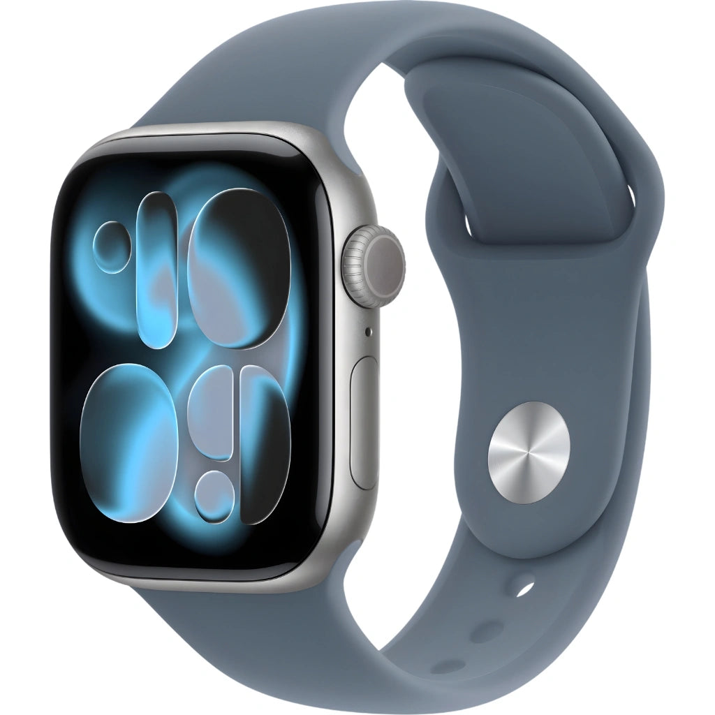 Refurbished Apple Watch Series 11 Space Grey Aluminium Case Anchor Blue Sport Band