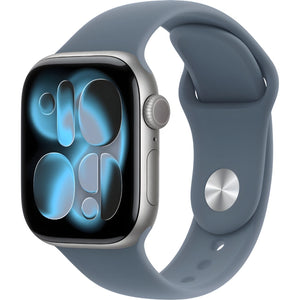 Refurbished Apple Watch Series 11 Space Grey Aluminium Case Anchor Blue Sport Band