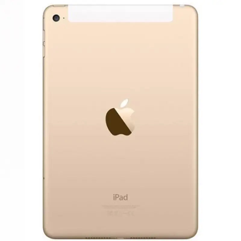 The Gold iPad 5th generation 9.7-inch cellular model presents a colorful front display and a stylish back design featuring a camera