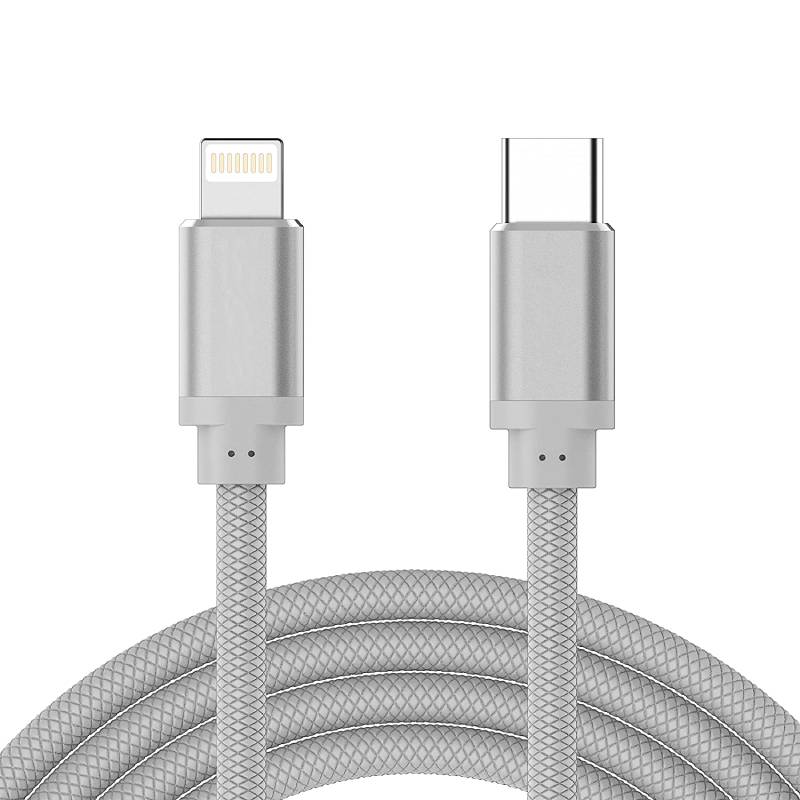 Type C To Lightning Cable MFI Certified - Grey